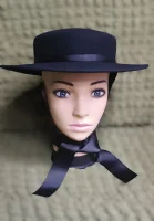 Шляпка с чёрной ленточкой Канотье - 1